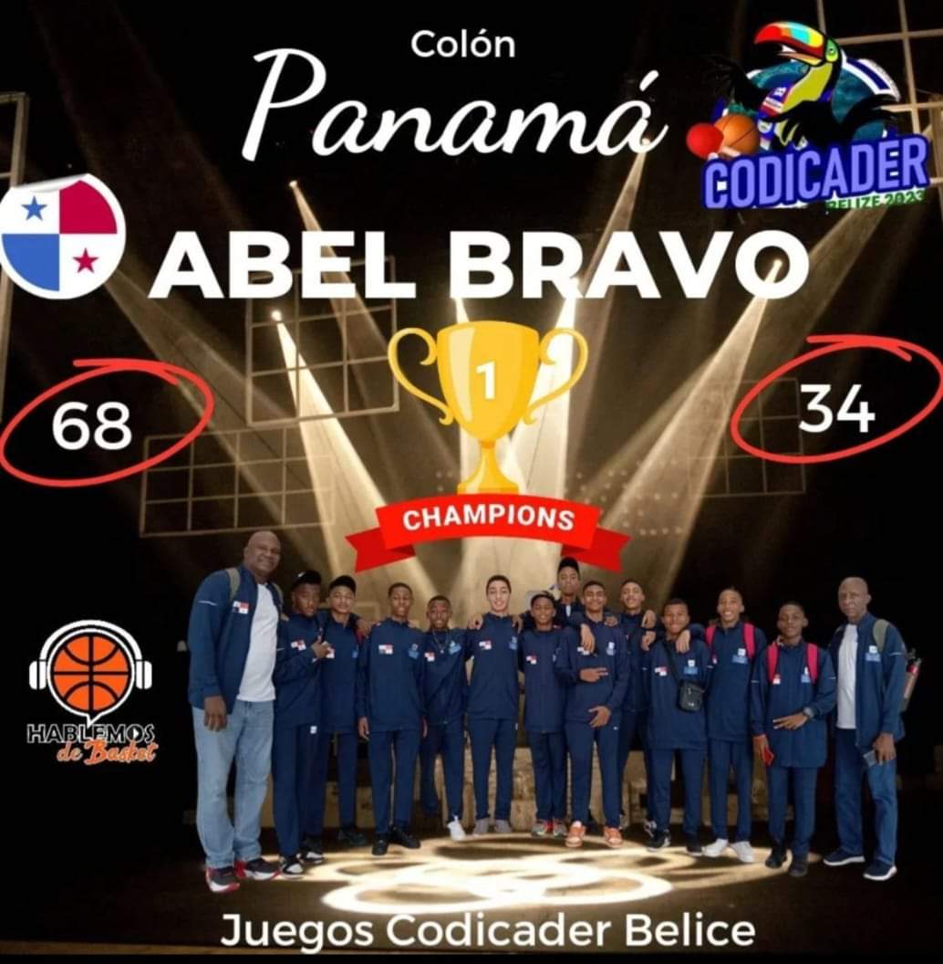 Panamá Campeón en el Baloncesto Femenino de Codicader 2023 que se realiza en Belize, empieza el partido de Campeonato Masculino en donde el Colegio Abel Bravo representa a Panamá.